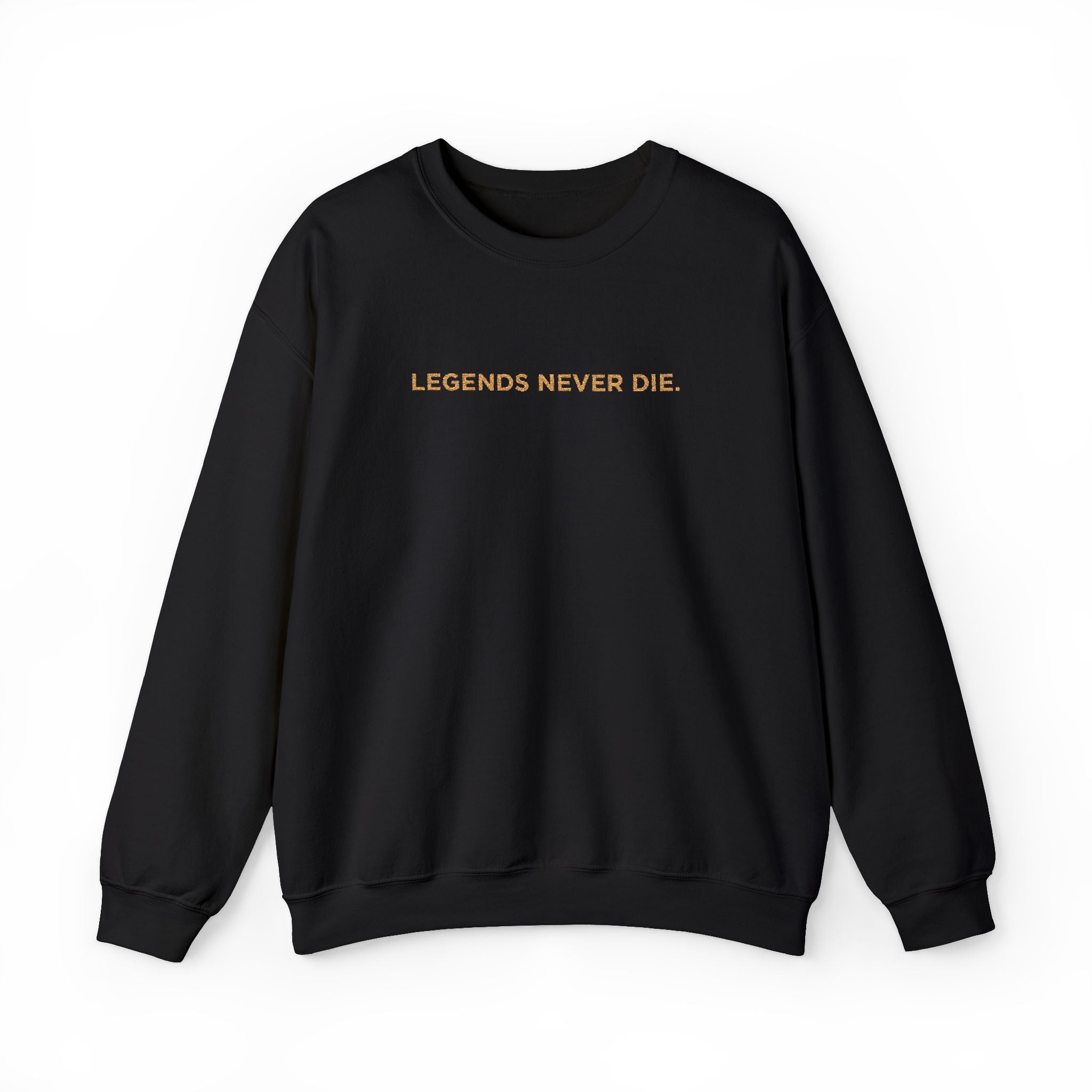 "Legends Never Die" Embroidered Crewneck Sweater