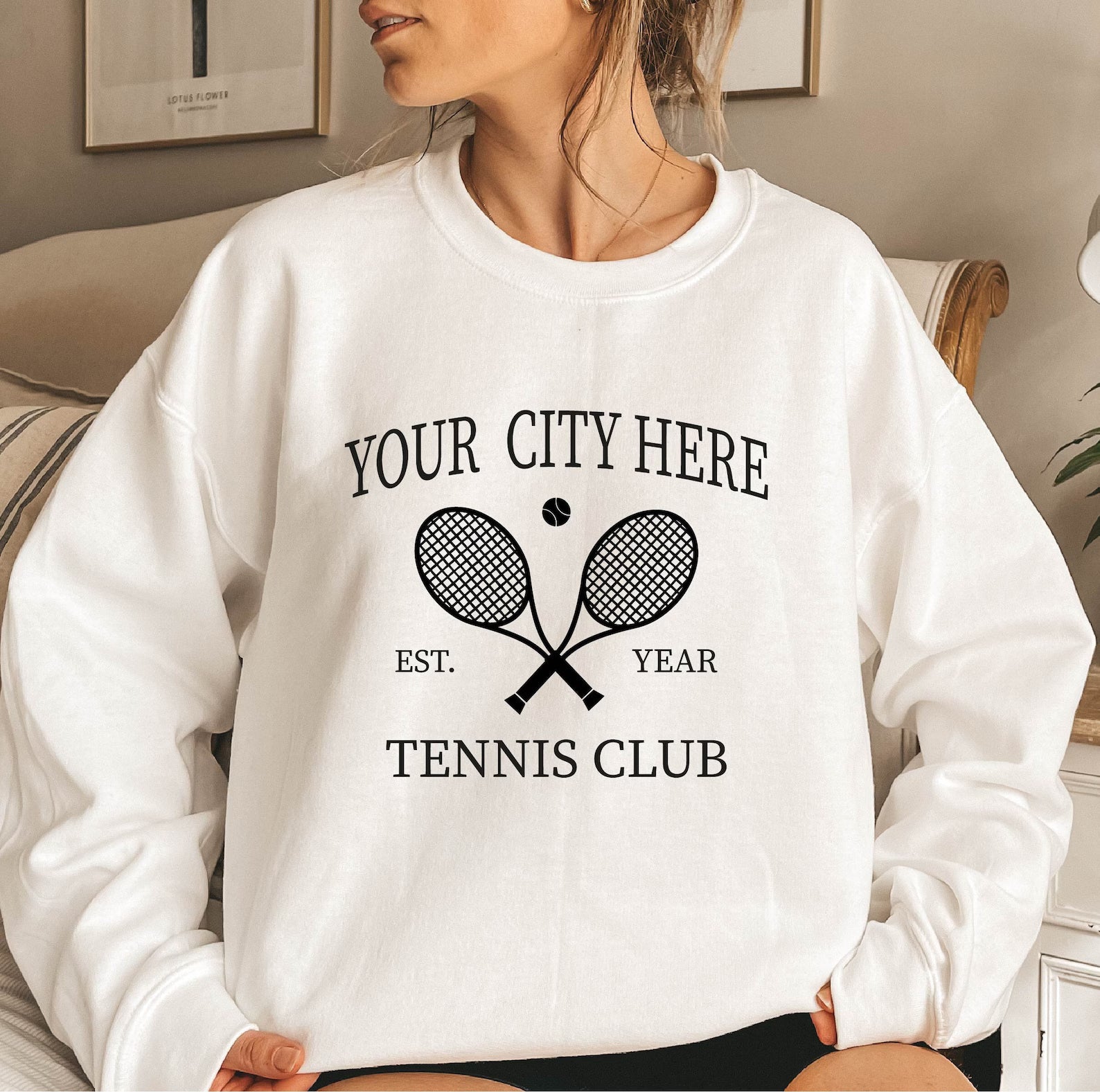 Customized Tennis Club Sweatshirt